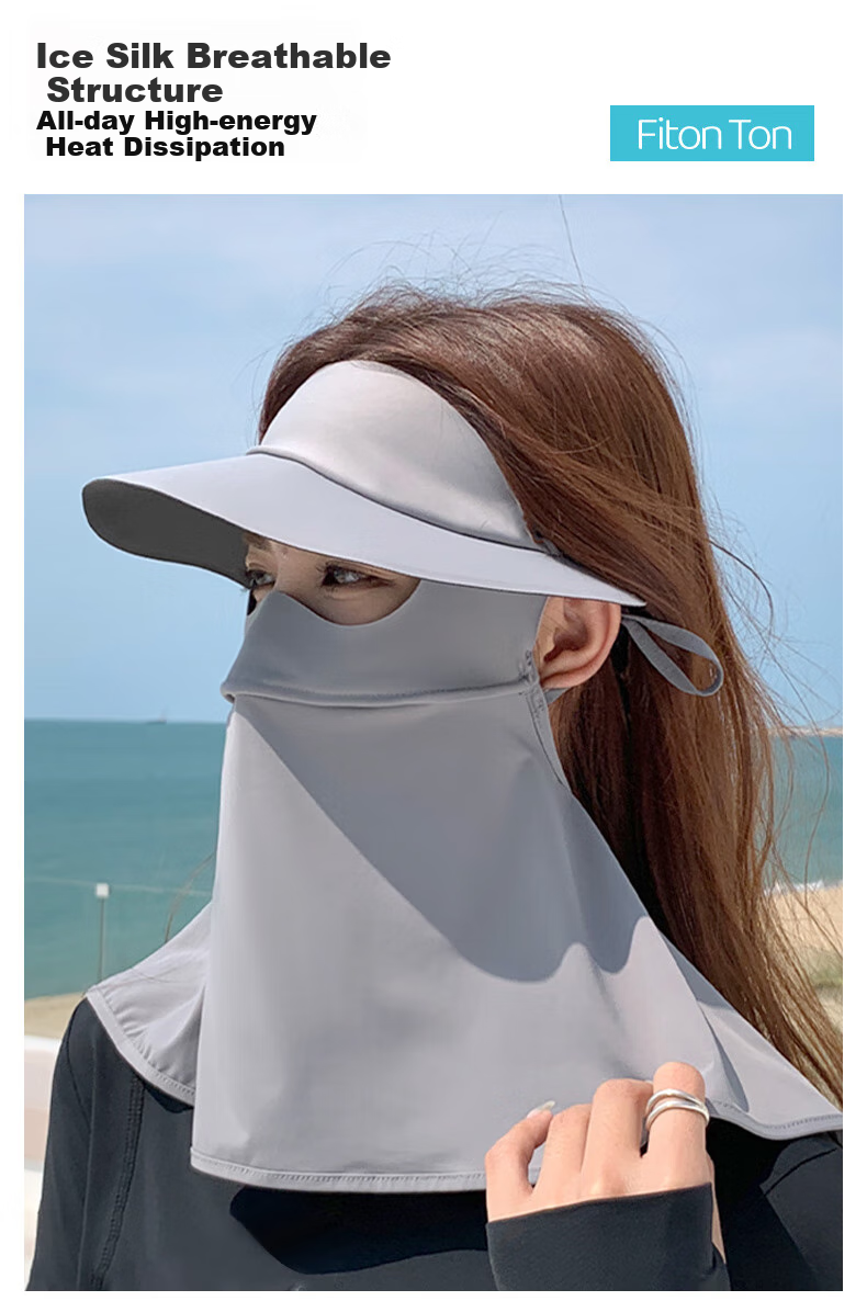 FitonTon Sun Protection Face Mask for Women, Neck Guard, Face Covering, Summer Outdoor Cycling UV-Resistant Full-Face Sunshade Mask for Wome 11