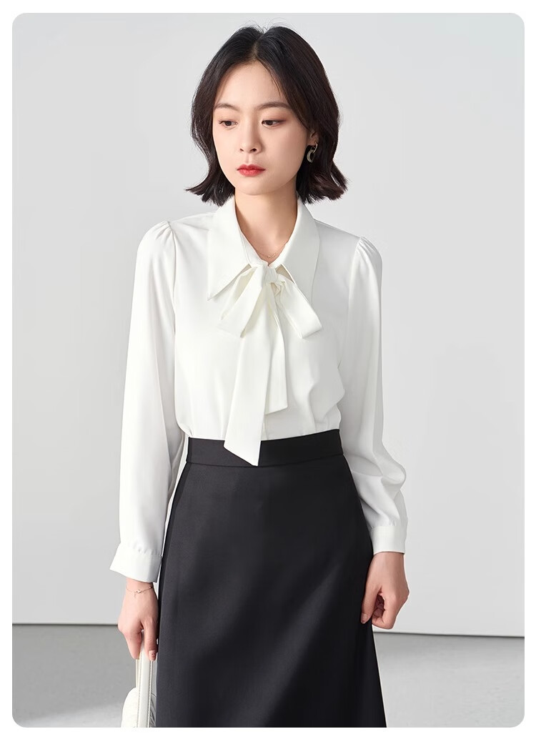 Bodexiaojie Blue Short-Sleeve Shirt for Women, Urban Daily Commute Outfit, Petite Chiffon Blouse, Interview Professional Shirt, Size S 22