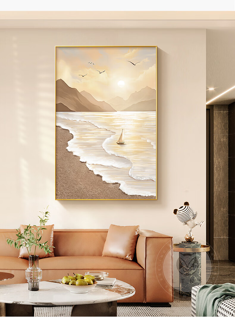 Haojiubujian New Chinese-Style Living Room Decorative Painting, Nine Fish Sofa Background Wall, Entrance Hallway Mural, Good Meaning, Dining Room Hanging Picture 2