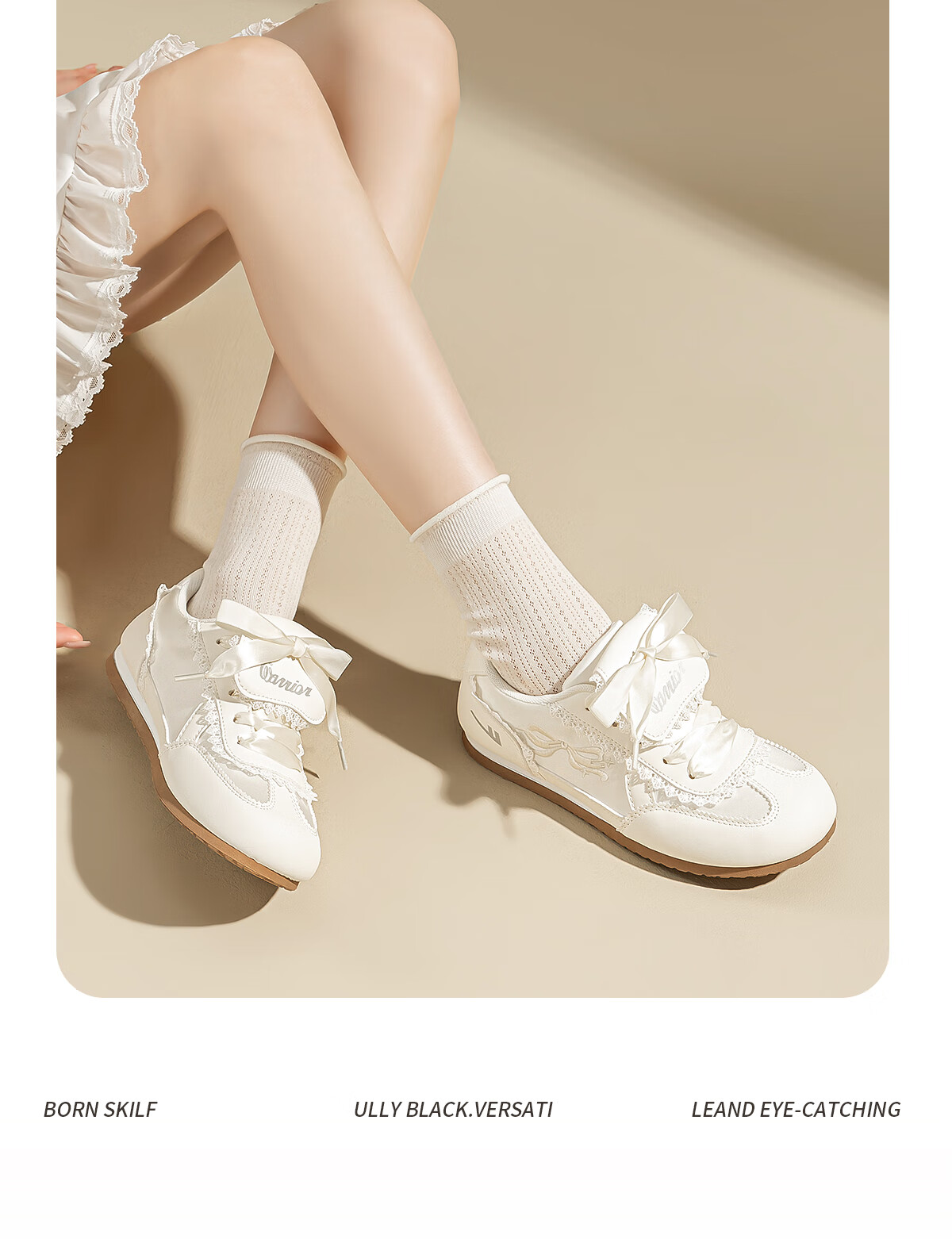 Warrior Women's Spring Summer New Ballet Training Shoes Fashion Versatile Soft Sole Lace Casual Shoes Pink Size 38 8