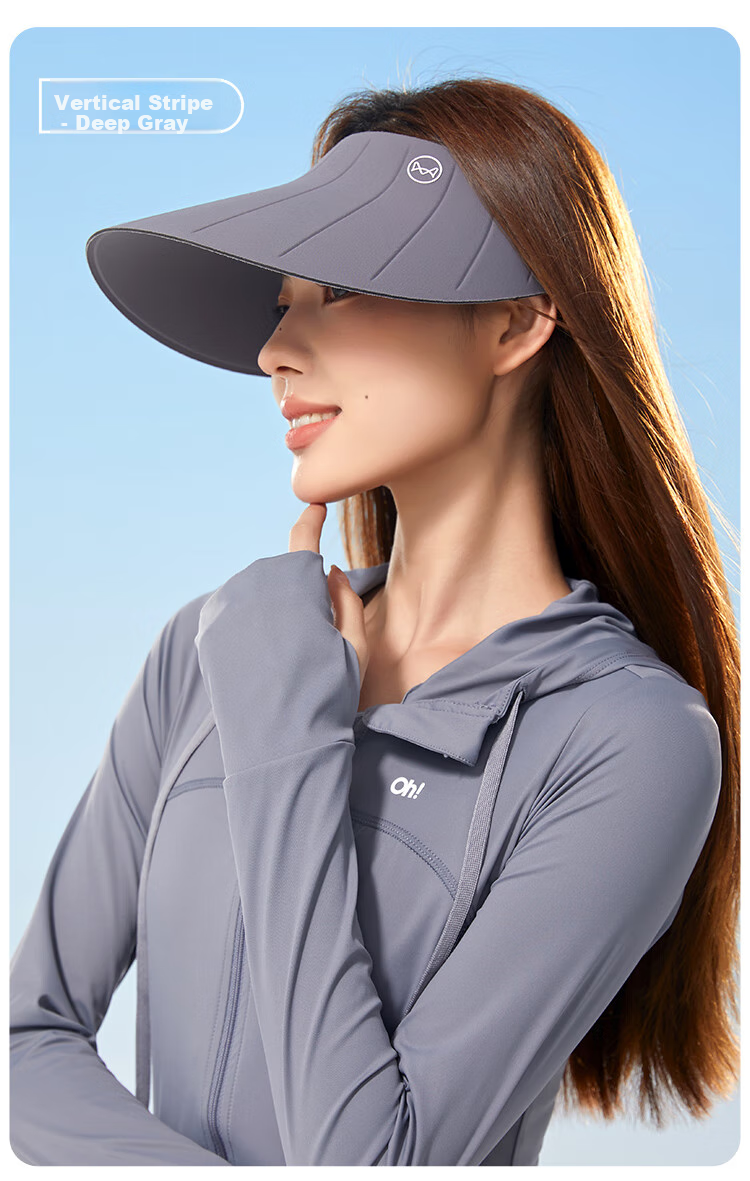 MiiOW Sun Protection Hat for Women, UV-Resistant Seamless Visor Hat, Foldable Wide Brim Sunhat for Summer 2026 26