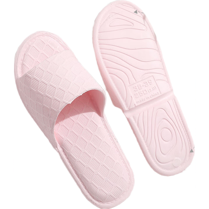 GUOLUOFEI Foldable Portable Ultra-Light Travel Slippers for Business Trip Hotel Summer Unisex Pink Size 40-41