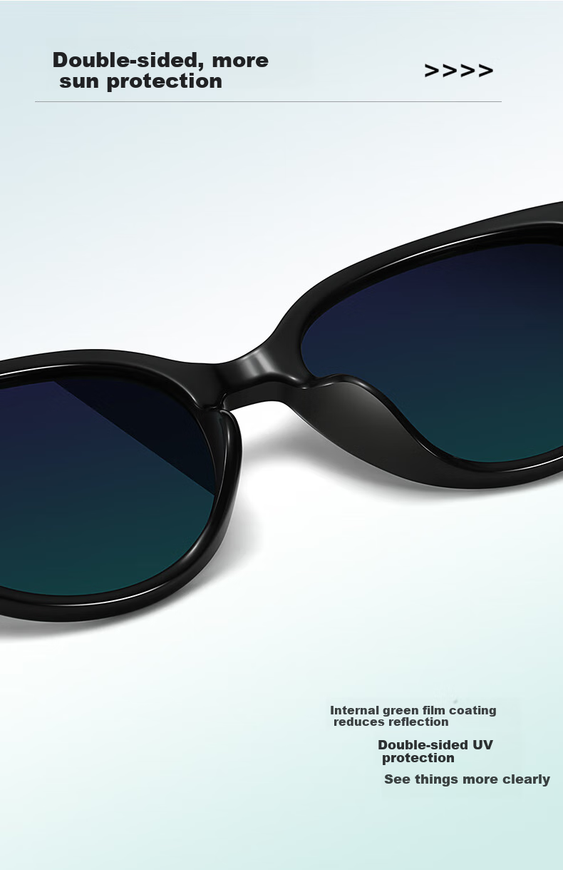 CAPONI Cat Eye Sunglasses for Women, Polarized, Suitable for Nearsighted Drivers, UV Protection, Sun Protection, Small Frame, Retro Style, Slimming And Fashionable 6
