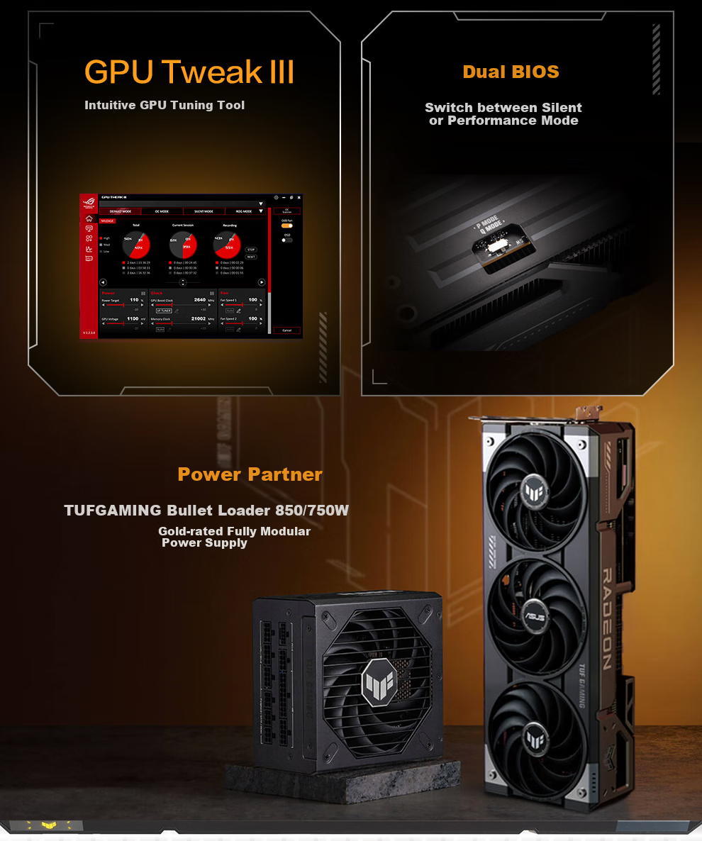 ASUS PRIME RX9070XT O16G AMD RADEON RX 9070 XT Gaming Graphics Card 4