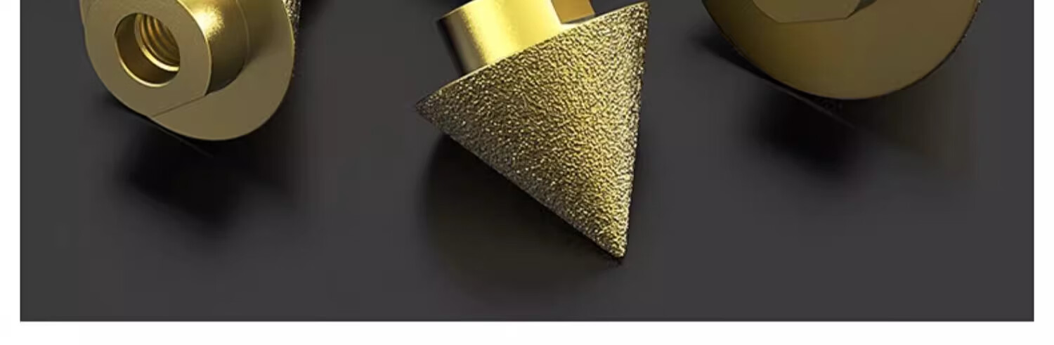 HUHAO Diamond Chamfering Tool, Marble Hole Cutter, Tile Drilling Bit, Angle Grinder Cone Dry Grinding Head, Hole Enlarger 14