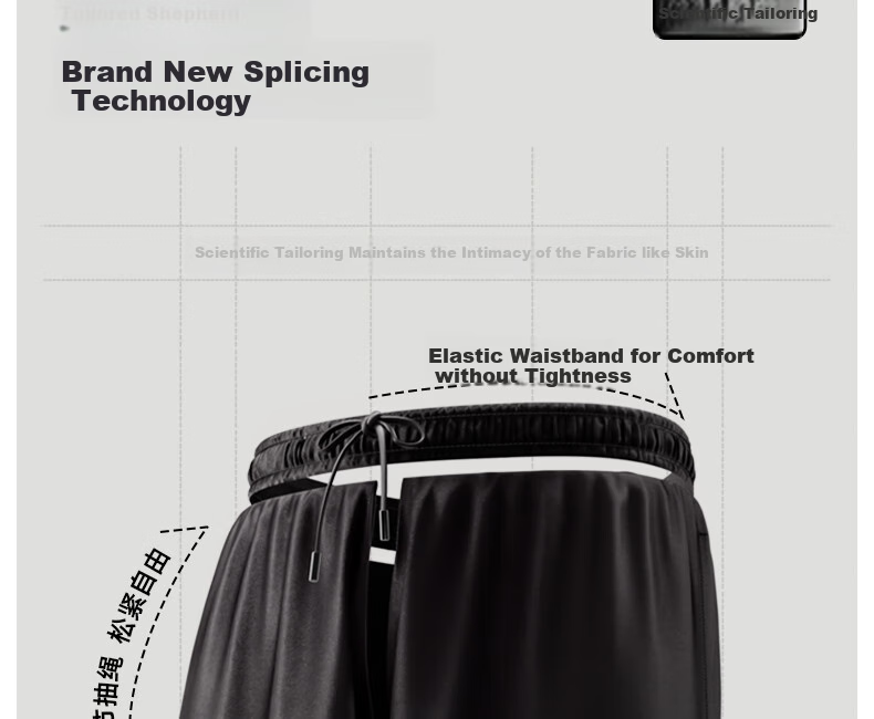 Li-Ning Swimming Trunks for Men, Anti-Embarrassment Swim Shorts, Knee-Length Two-In Water And Land Dual-Use Beach Shorts, 0222 Black 2XL 6