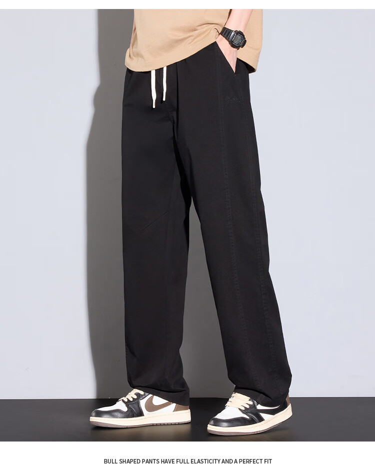 JEEP High-End Men's Casual Pants, New Spring And Autumn 2026 Style, Loose Straight-Leg Trousers, Trendy Wide-Leg Long Pants for Me 8