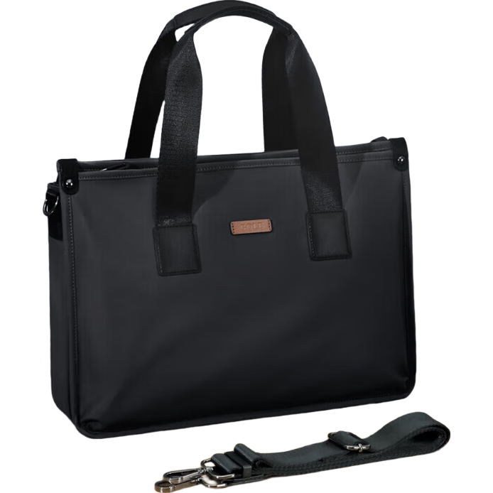 GOLF Business Briefcase for Men, Large Capacity Handbag, Fits 15-Inch Laptop, Multiple Compartments, Casual Horizontal Style, Shoulder Crossbody Bag for Men, Black, Gift for Boyfriend Or Father