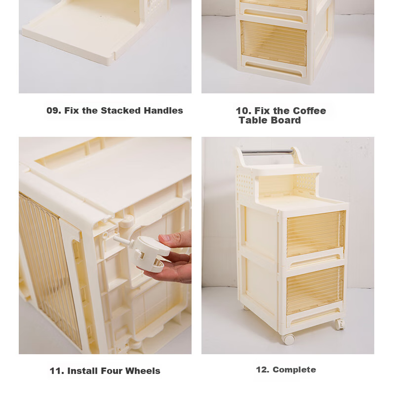 XIAOJIANGCAI Storage Cabinet, Mobile Cart with Drawers, Multi-Layer Organizer for Home Use, Snacks, Toys And Miscellaneous Items, Medium-Sized Six-Tier Storage Cabinet 13