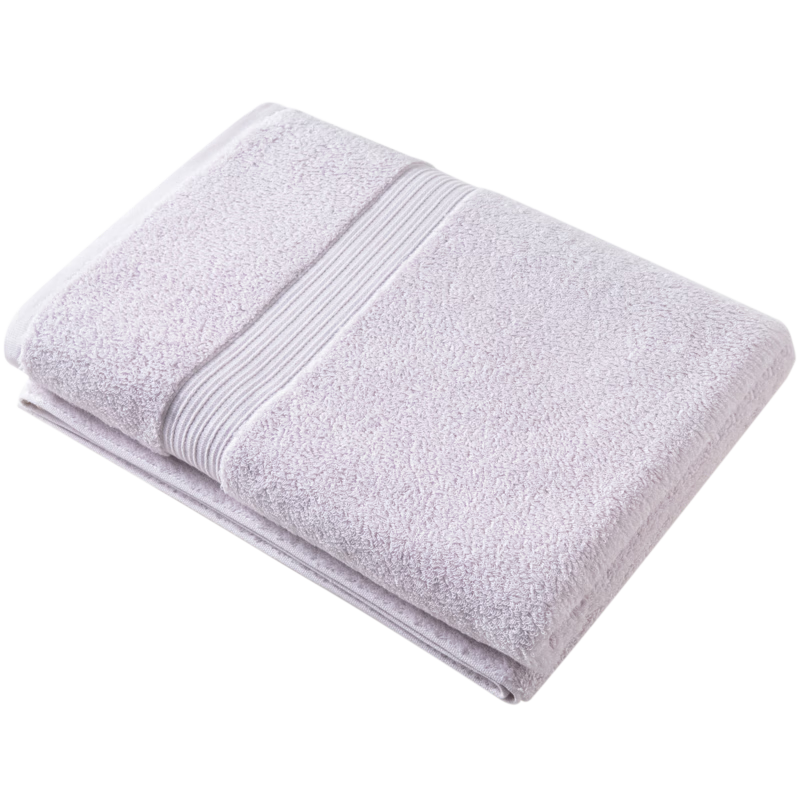 PurCotton Long-Staple Cotton Double-Sided Terry Bath Towel Home Use Pure Cotton Absorbent Soft Quick-Dry Bath Towel Ruomeng Purple 90x150cm