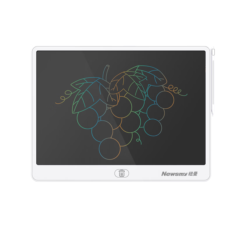 Newsmy 16-Inch Colorful Handwriting LCD Drawing Board, Electronic Whiteboard, Writing Pad for Children, Office Writing Tool, Drawing Board for Boys And Girls, Children's Day Birthday Gift, White Fashion Style