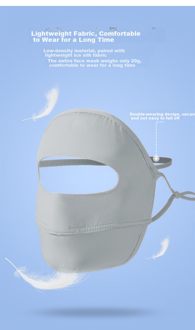 FitonTon Sun Protection Face Mask for Women, Ice Silk Face Shield, Summer UV Protection Mask, Cycling Sunshade, Anti-UV And Heat Protectio 4