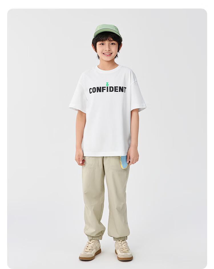 BALABALA Children's Short-Sleeve T-Shirt, Boys And Girls Top, Kids' Clothing Summer Wear [Same As In-Store], 202225117211 13