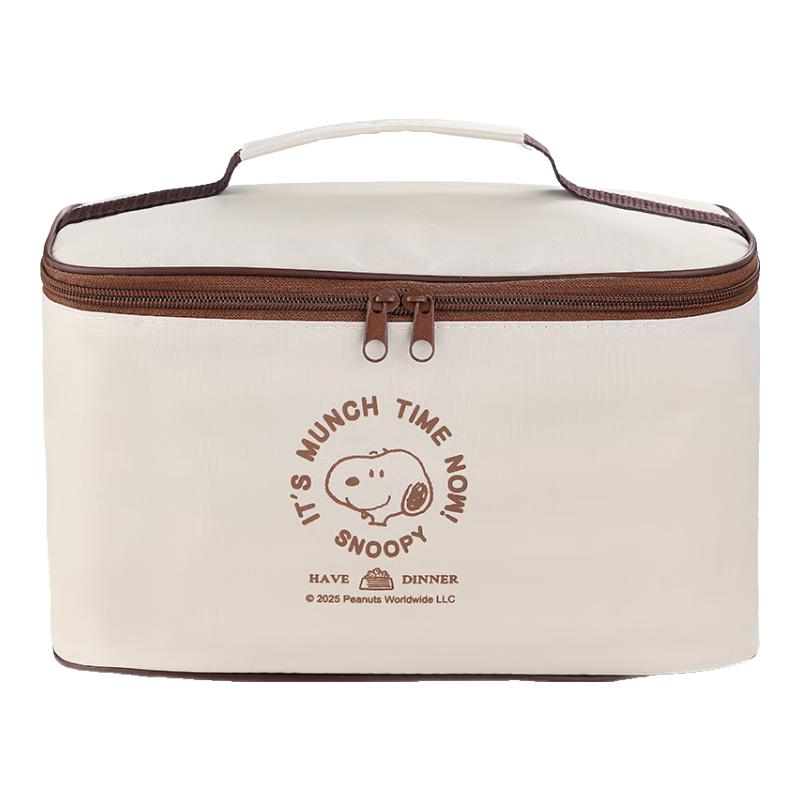 SNOOPY Insulated Lunch Box Bag Portable Handheld Cooler Bag for Office Workers, Set of 4 Lunch Box Bags