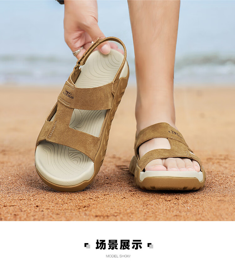 G.N.Shi Jia Men's Sandals, 2026 New Summer Style, Breathable Beach Shoes for Outdoor Wear, Casual Retro Versatile Roman Sandals 6