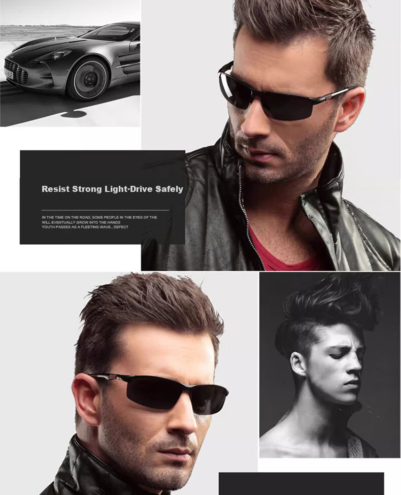 Boshide Driving Glasses, Fishing Goggles, Polarized Sunglasses, Men's Outdoor Cycling Driving Glasses, Black Frame 3