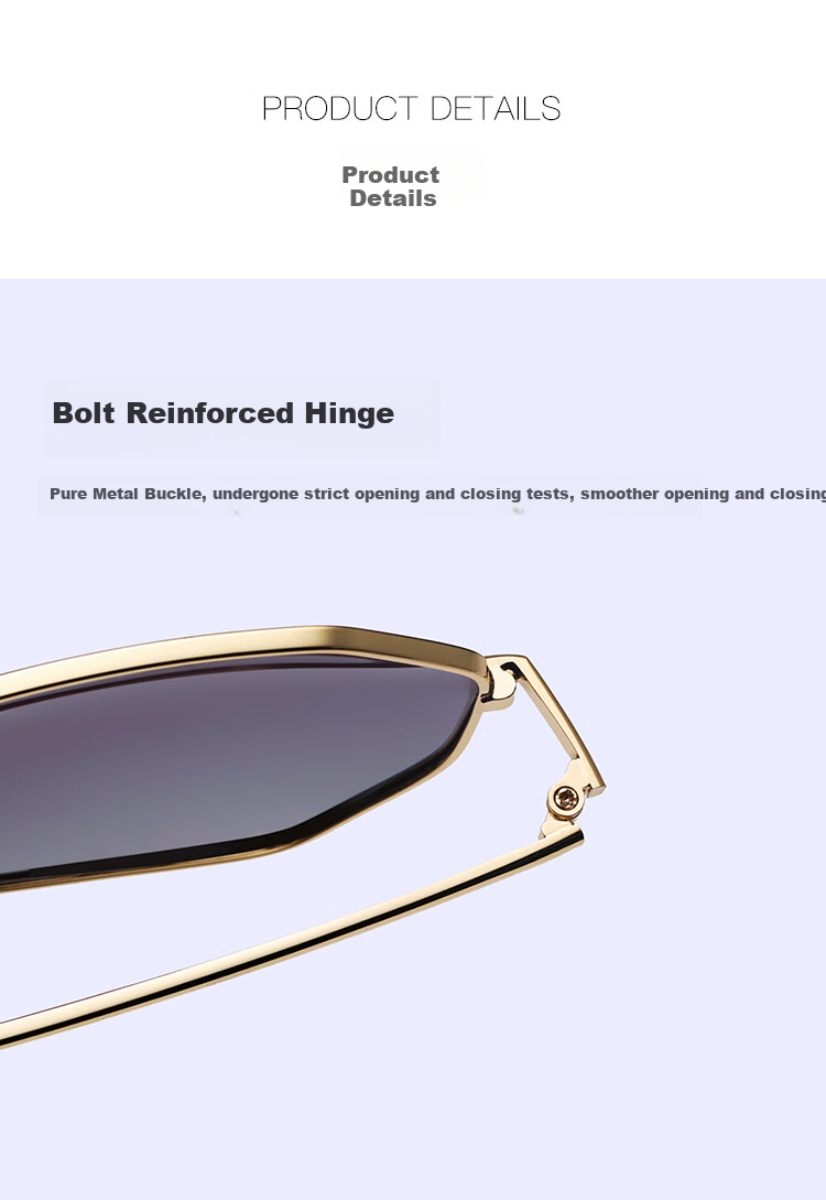 VEGOOS Sunglasses for Women, Korean Style Street Photography Metal Trendy UV Protection Polarized Driving Sunglasses SY8063 9