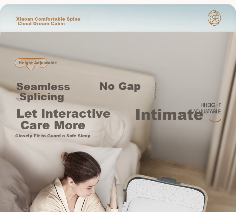 Elittile Baby Crib, Seamless Connection, Multifunctional, Foldable, Movable, Children's Crib, Xia'an Shi Qi Generation Plus 8