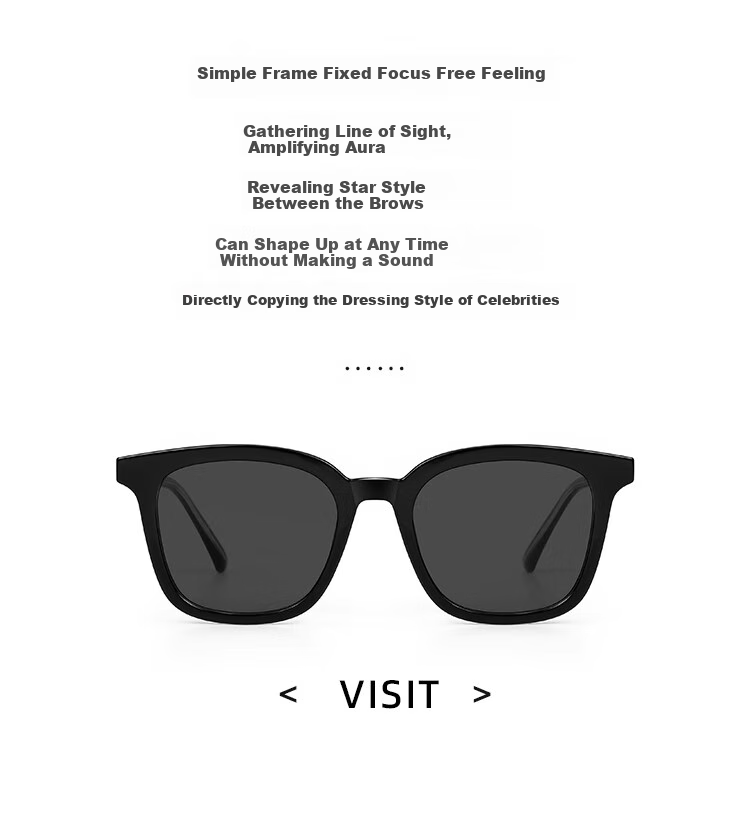 GOGOSOON Internet-Famous GM Sunglasses for Women, 2025 New High-End Square And Round Face Sunglasses, UV Protection, Suitable for Nearsighted Glasses, Men's Sunglasses 4