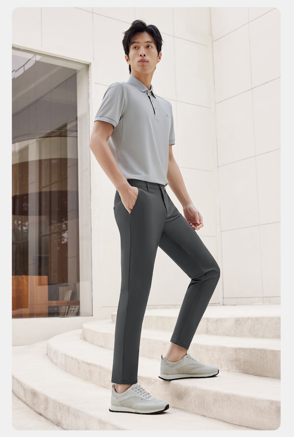 Hodo Ice Skin Ice Silk Short Sleeve Polo Shirt Strong Cooling Antibacterial Stretch Collar T-Shirt 17
