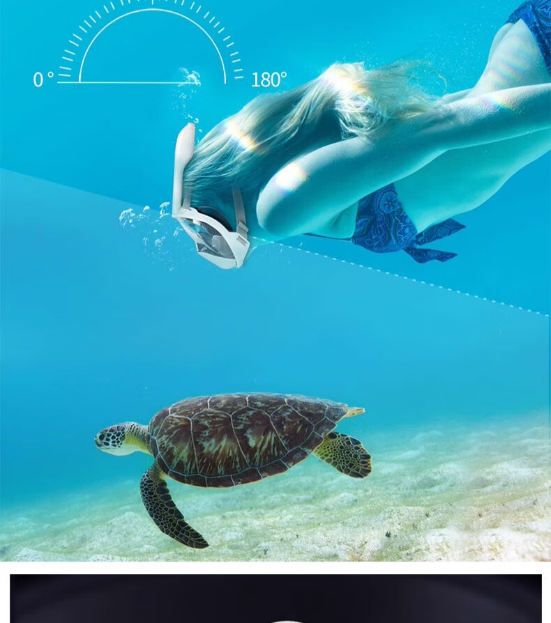 Copozz Snorkeling Gear Mask Set Full Face Dry Snorkel Black and White XS 4
