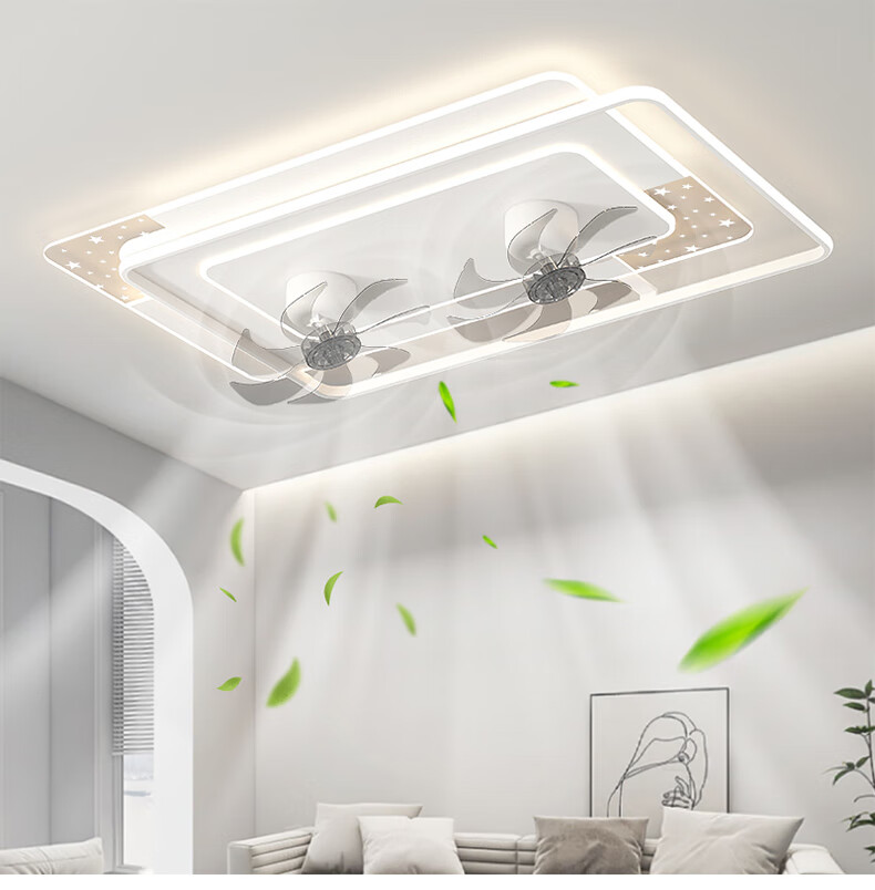 Zhangcheng LED Ceiling Fan Light, Integrated Bedroom And Dining Room Eye-Protecting Zhongshan Lighting Fixture with Installation Included 19