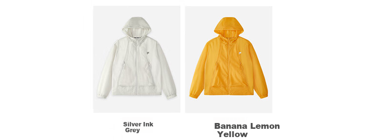 FILAFUSION FILA Trendy Couple's Woven Jacket, Summer Loose Sun Protection Hooded Top 2