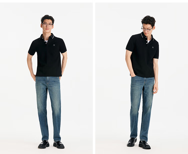 Semir Cool-Feeling Antibacterial | Men's Polo Shirt, Summer Business Short Sleeve, Embroidered Contrasting Collar, T-Shirt Top, Casual Dad Wear 6