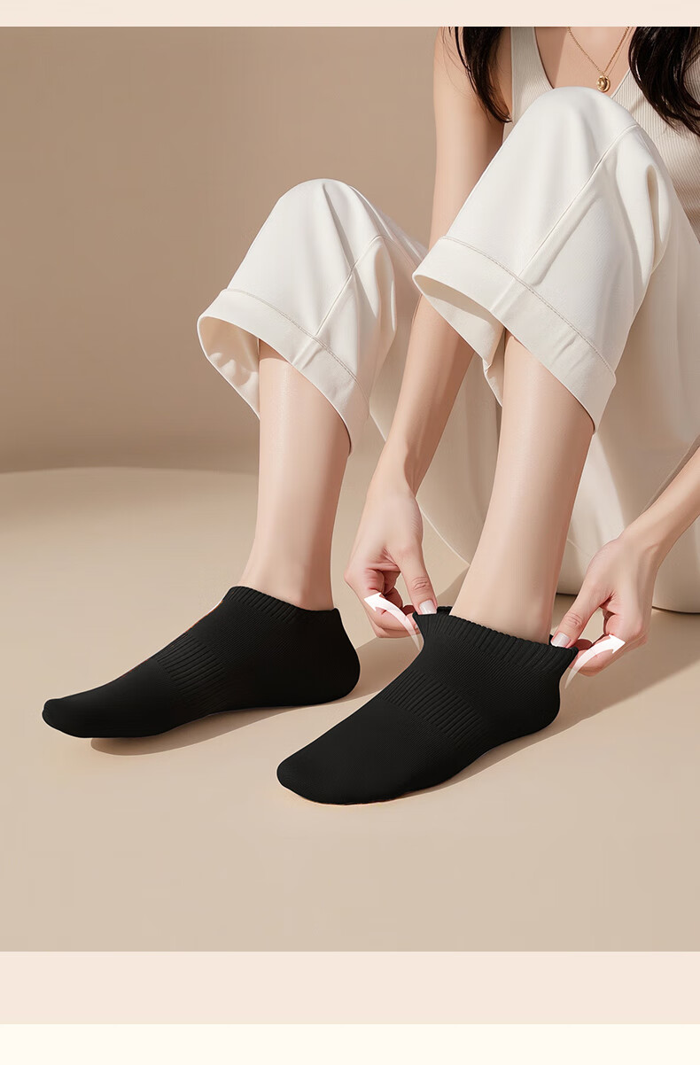 Baicaoyuan Disposable Socks Unisex Summer Thin Short Ankle Socks Travel Wash-Free No-Show Socks 5