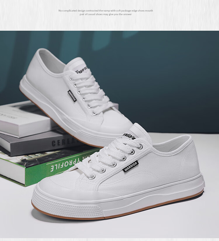 Warrior Official Canvas Shoes, Men's Summer Low-Top Versatile Classic Casual Sneakers, Men's Skateboard Shoes, Wine Red, Size 40 18