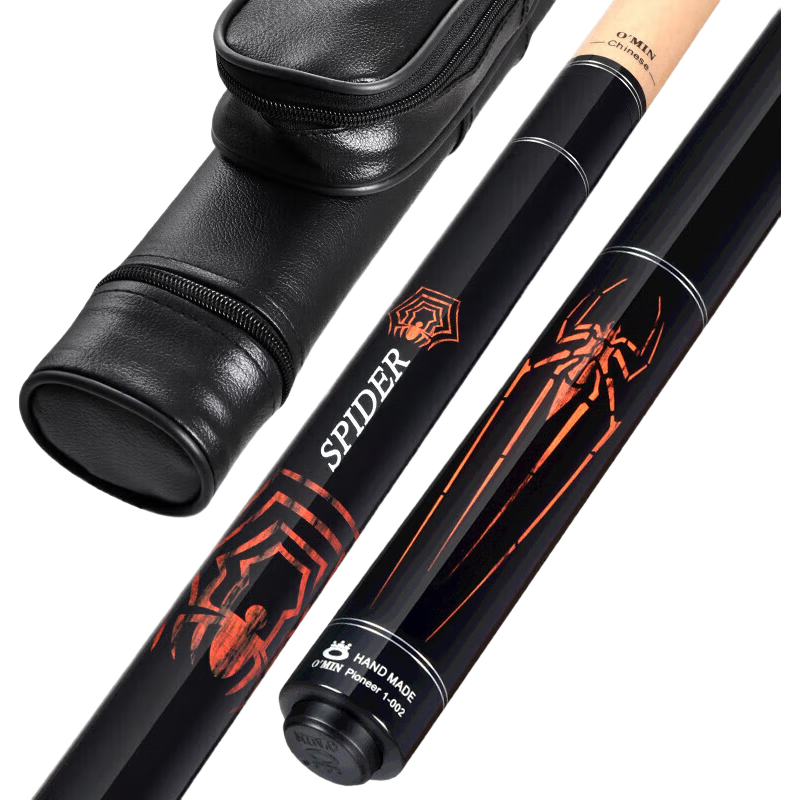 Aomi New Generation Black Widow Pool Cue, Big Head Black 8 Ball Cue, Chinese Eight-Ball Separate Billiard Cue, American 16-Color Nine-Ball Cue