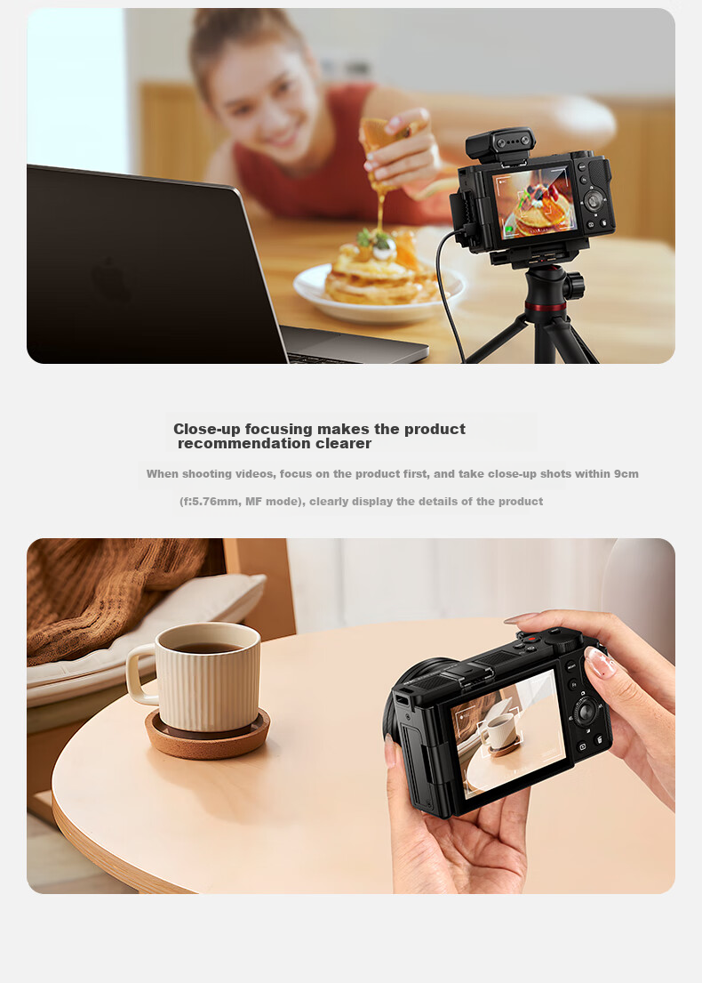 ORDRO 5K Optical Zoom Digital Camera with Intelligent Beauty CCD, Mirrorless Camera for Live Streaming, Vlog, Entry-Level Precise Focus, Student Video Recording, DSLR Camera, Compact And Portable 17