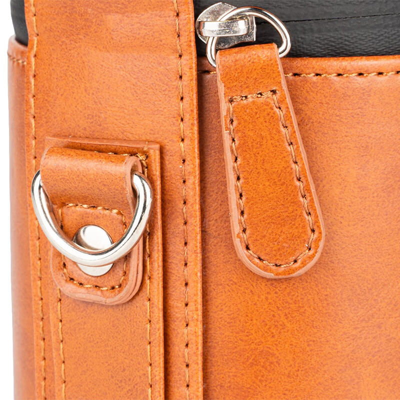Qigongjiang Leather Lens Tube Storage Bag 14cm-9cm, Lens Tube Bag Belt Inner Protective Cover, Waterproof, Suitable for Canon Nikon Sony Fuji Pentax Yongnuo Tonglong 6
