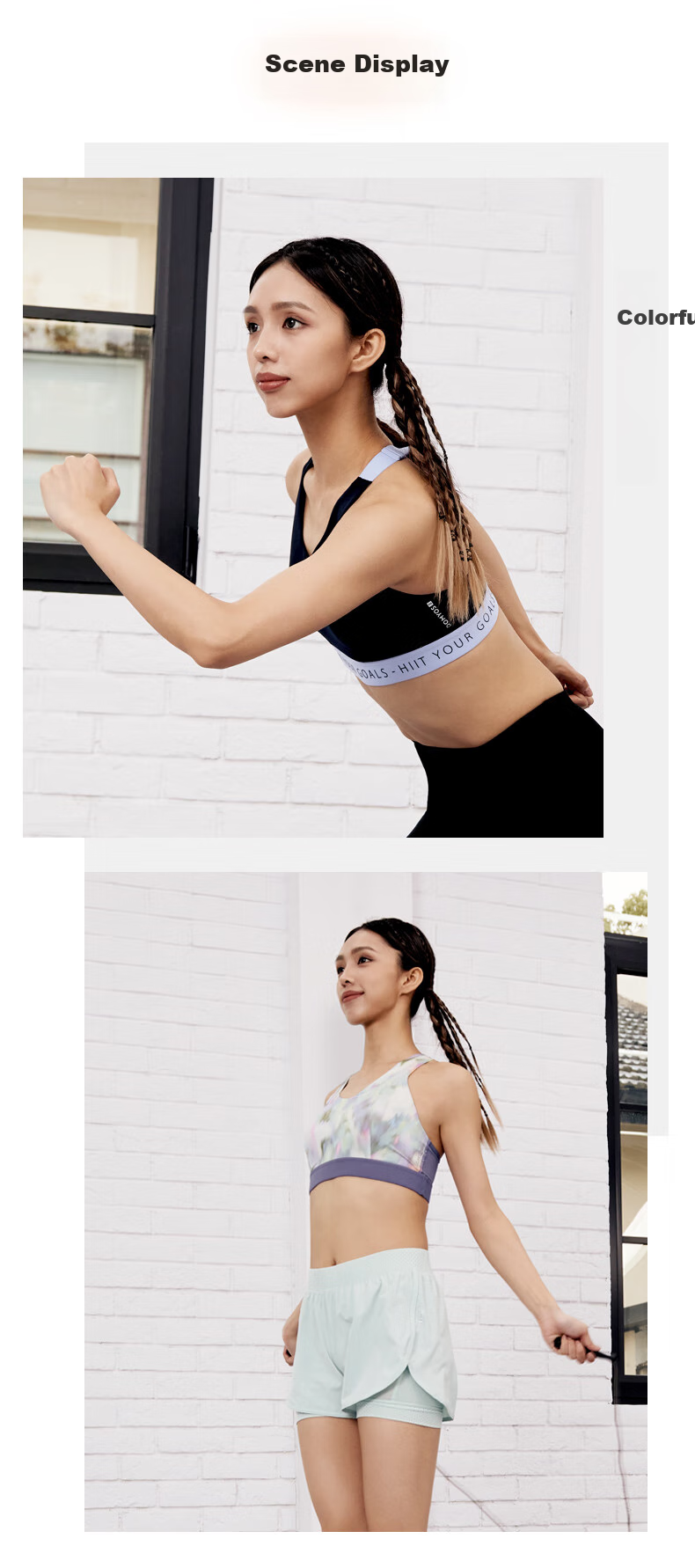 DECATHLON Women's Sports Bra, Wireless, Push-Up, Shock-Absorbing, Anti-Sagging, for Running, Beautiful Back Design - 4050490-L 8