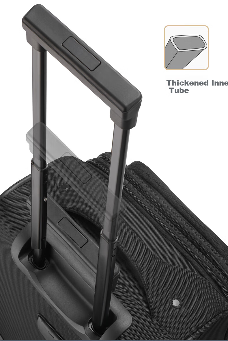 CROSSGEAR Cross Medal Business Suitcase for Men And Women, 20-Inch Small Carry-On Trolley Case with Front Opening, Oxford Fabric Luggage for Travel And Business Trips 14