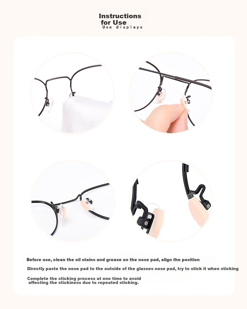 DRATRA Eyeglasses Nose Pads, Comfortable And Soft Sponge, Pressure-Reducing, Non-Slip, Seamless, Thin And Thick, Nose Bridge Heightening Pads, Anti-Slip Device 20