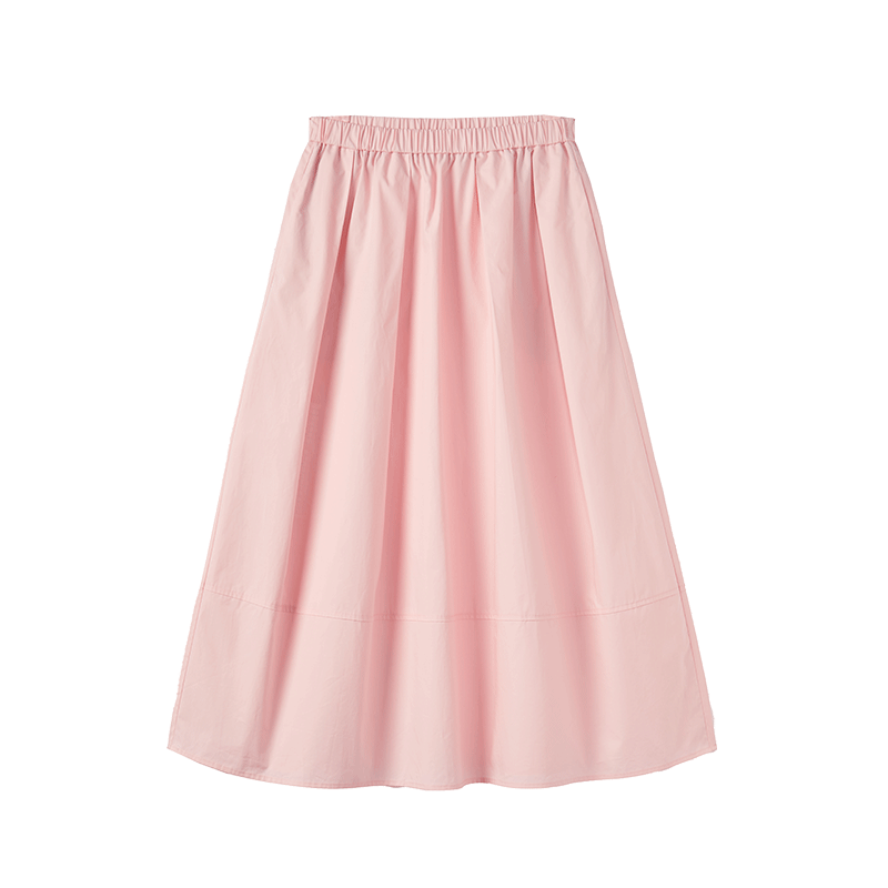 MT Pink Bubble Summer New Korean Fresh Simple Age-Reducing Versatile A-Line Skirt