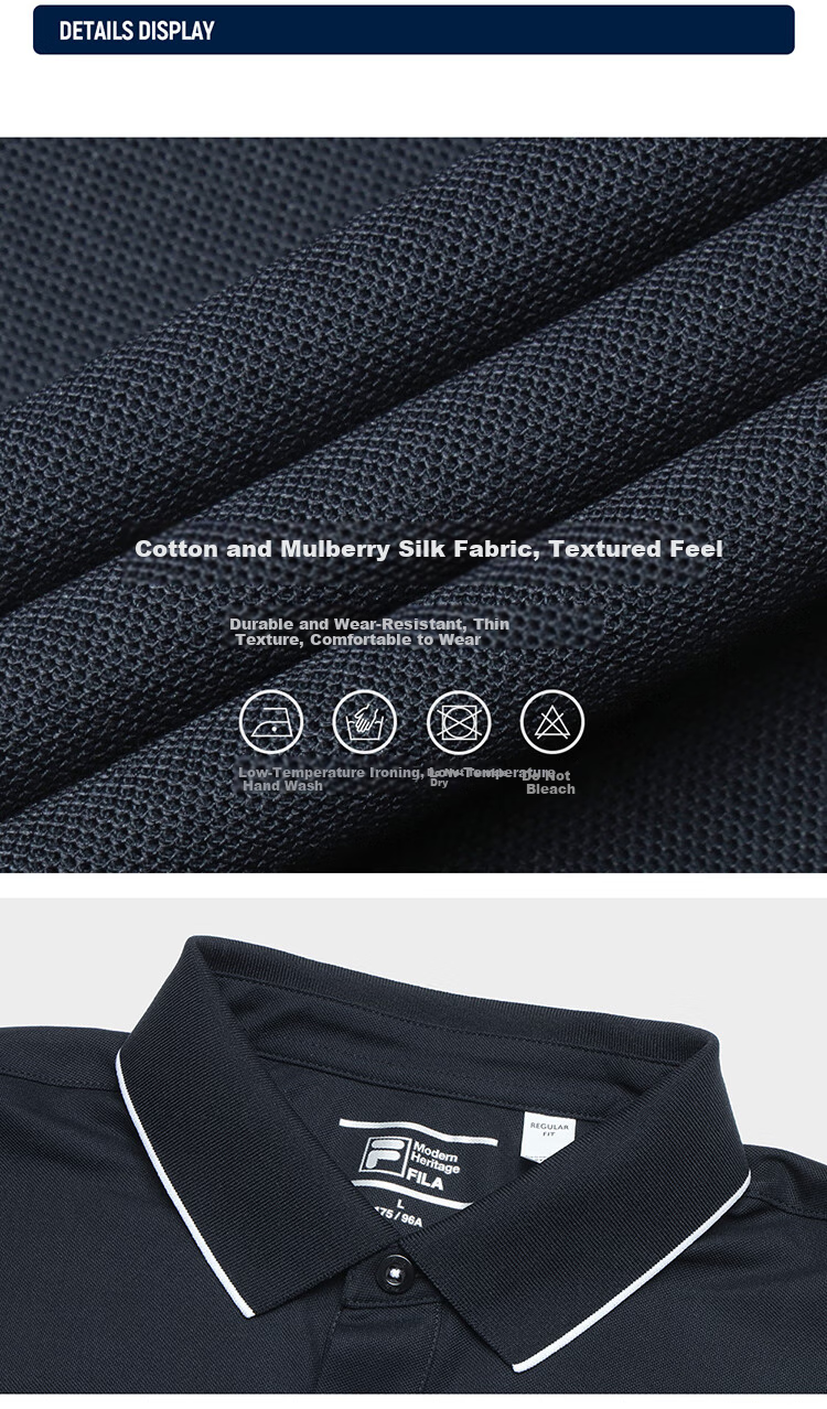 FILA Official Men's Polo Shirt 2026 Summer Cooling Short Sleeve Breathable Casual Business Top 11