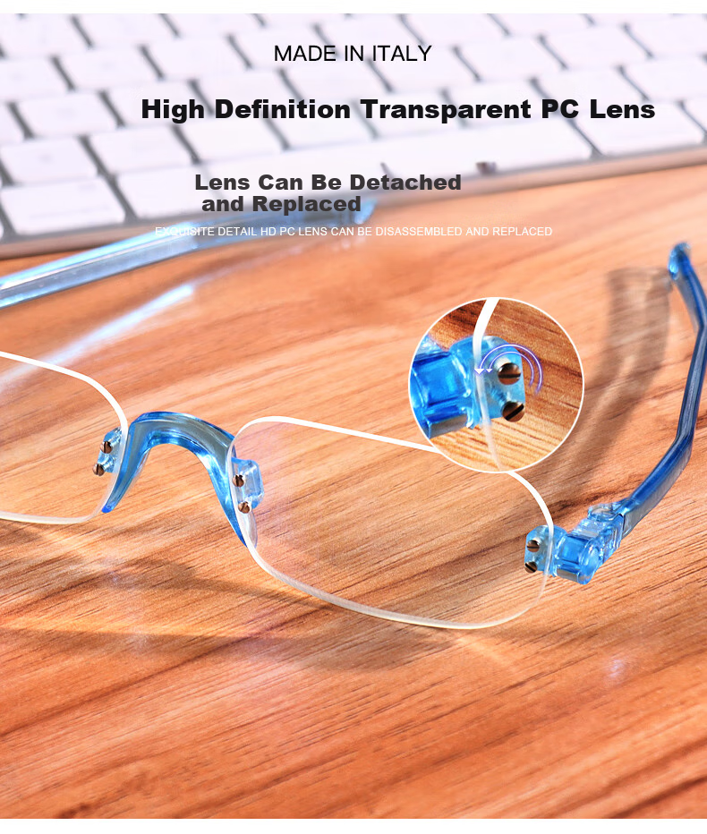 NANNINI Italian Imported Reading Glasses for Men And Women, High-Quality Anti-Blue Light High-Definition Foldable Ultra-Light Portable Genuine Presbyopic Glasses 5