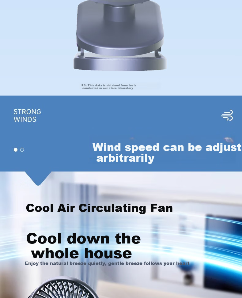 KOVOL [8-Inch Automatic Oscillating] Desktop Mini Fan Air Circulator Clip Fan for Dorm Students, Office Desk USB Cold Mini Fan Turbine Mini Electric Fa 9