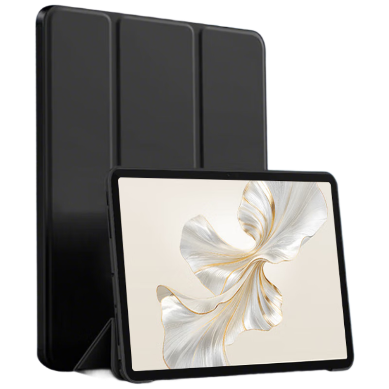 HBOALG Compatible with Honor 9 Pro Protective Case, 2024 Model 12.1-Inch Protective Cover, Honor Tablet 9 Protective Shell, Slim Full-Coverage Shockproof Tri-Fold Stable Support, Black