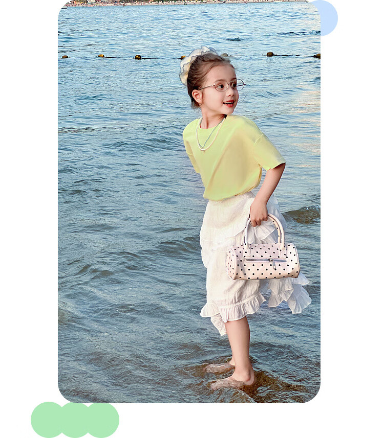 Tutuxiaoxiang Girls' A-Line Skirt, Children's High-Waisted Slimming Skirt, Stylish Puffy Skirt, White, Size 110, Height about 110cm 19