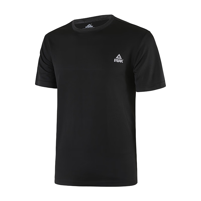 PEAK Men's Short-Sleeve Quick-Dry T-Shirt, Summer Breathable Running Fitness Wear, Sports Sweat-Wicking Casual Morning Jog Badminton Outfit