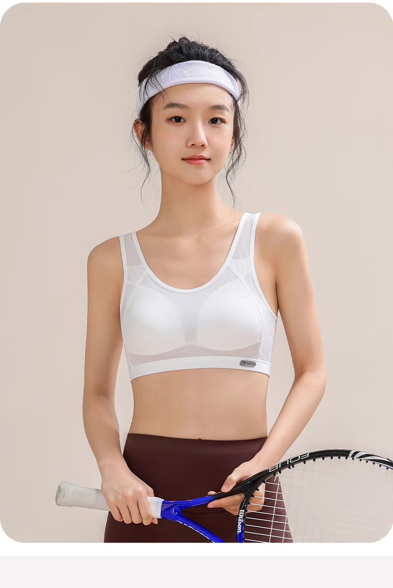 GUJIN 2 Pieces Sports Ultra-Thin Breathable Seamless Girls' Underwear, Puberty Stage Two Bra, for Middle School And Elementary School Students, Size L 12
