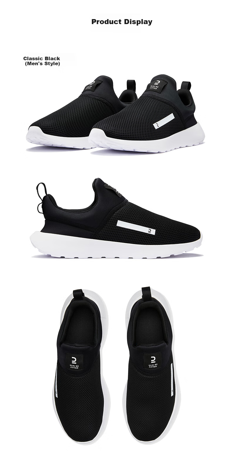 DECATHLON Men's Sports Casual Shoes, Summer Lightweight Breathable Shoes, Shock-Absorbing Mesh Soft Sole Shoes, 5007327 4