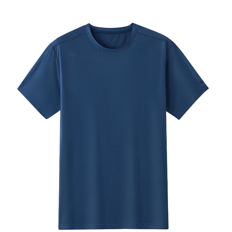JD Jingzao Men's Summer Running Fitness Quick-Dry Outdoor Sports Short Sleeve Breathable Level 2 Quick-Dry T-Shirt Denim Blue S
