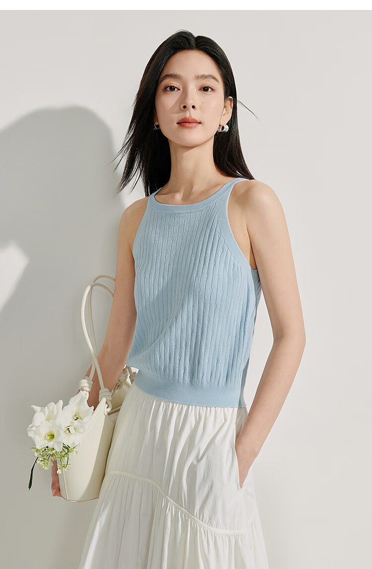 Inman Lightweight Cool Knit Vest Small Camisole 2025 Summer New Women's Layered Slim Top Lotus Pink S 17