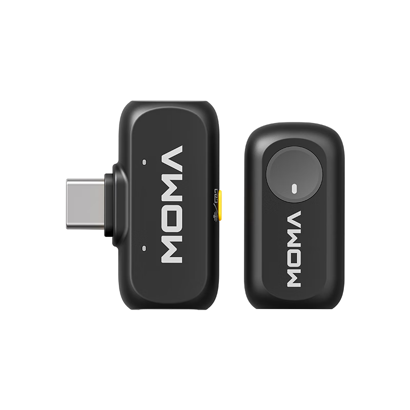 MOMA LARK A1 Wireless Lapel Microphone, Smartphone Live Streaming Mic, Smart Noise Reduction Mammoth A1 Microphone, Dopamine Mini Interview Recording Moma Audio Recorder
