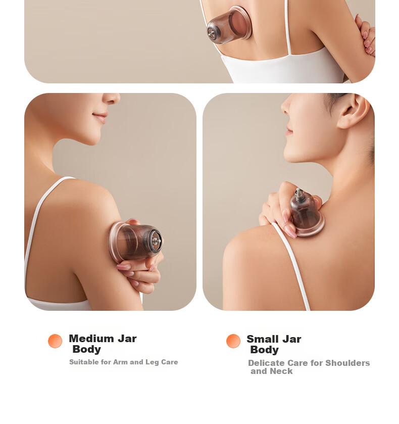 HITH Xingman Intelligent Cupping Device, Home-Use Gua Sha Instrument, Electric Gua Sha Machine, Negative Pressure Leg And Back Meridian Dredging All-In Smart Device for Whole Body, Gift for Elders And Parents - G2 17