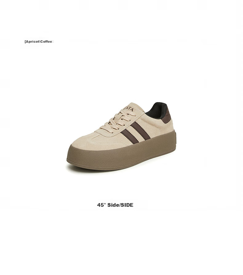 TATA Retro Flat Sneakers Women Casual Shoes Off-White/Black/Gray (Breathable Mesh) Size 36 9